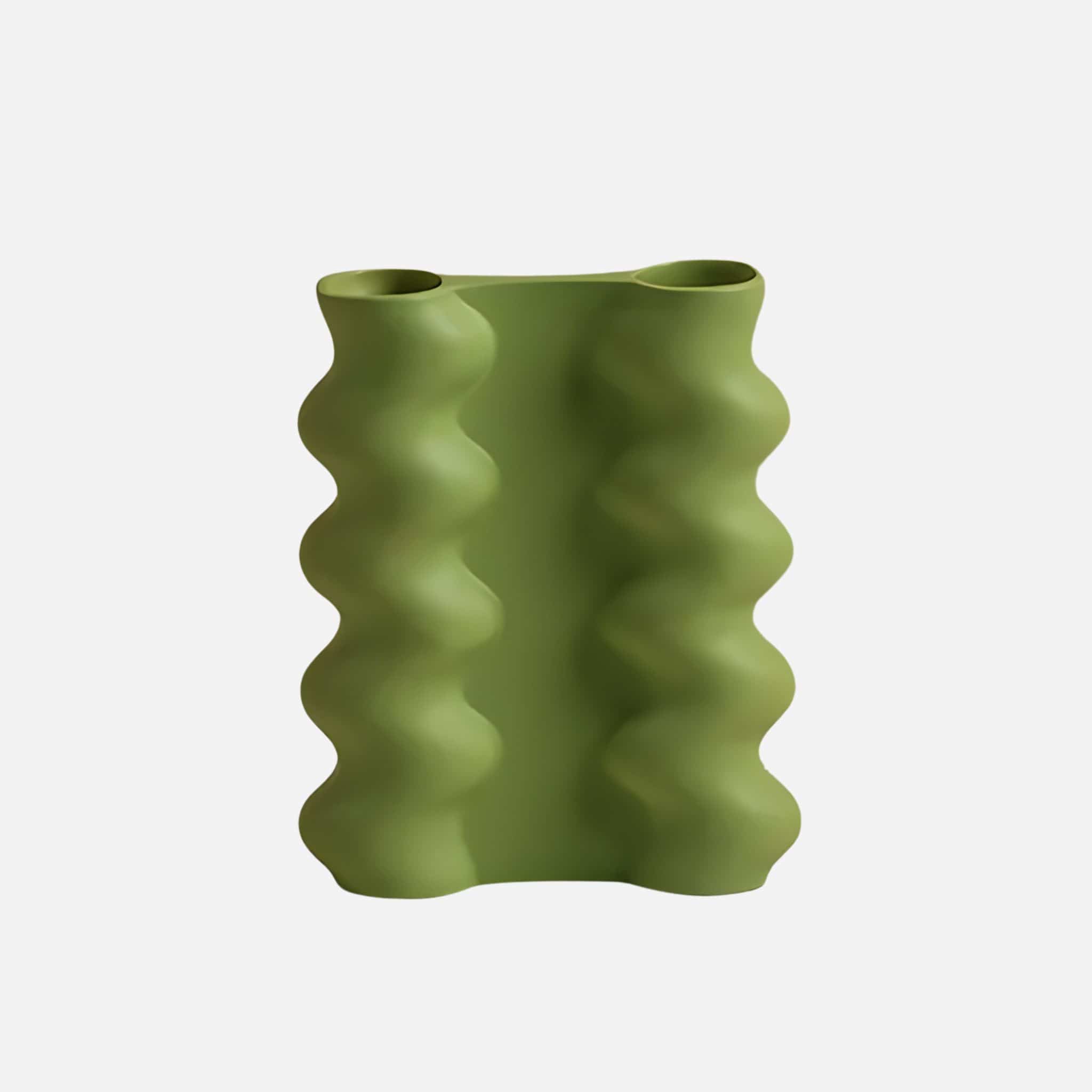 laris abstract vase green