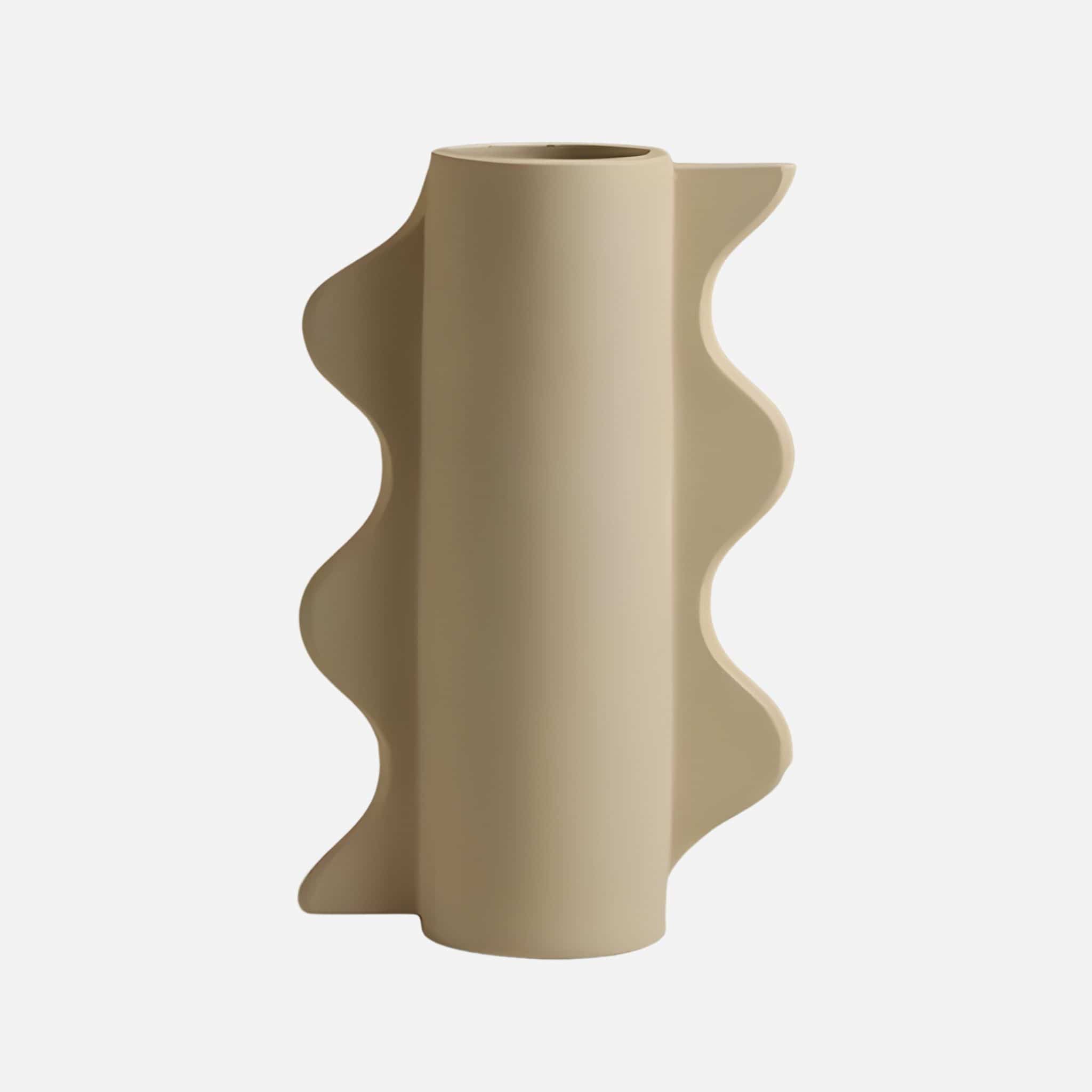 laris abstract vase off white